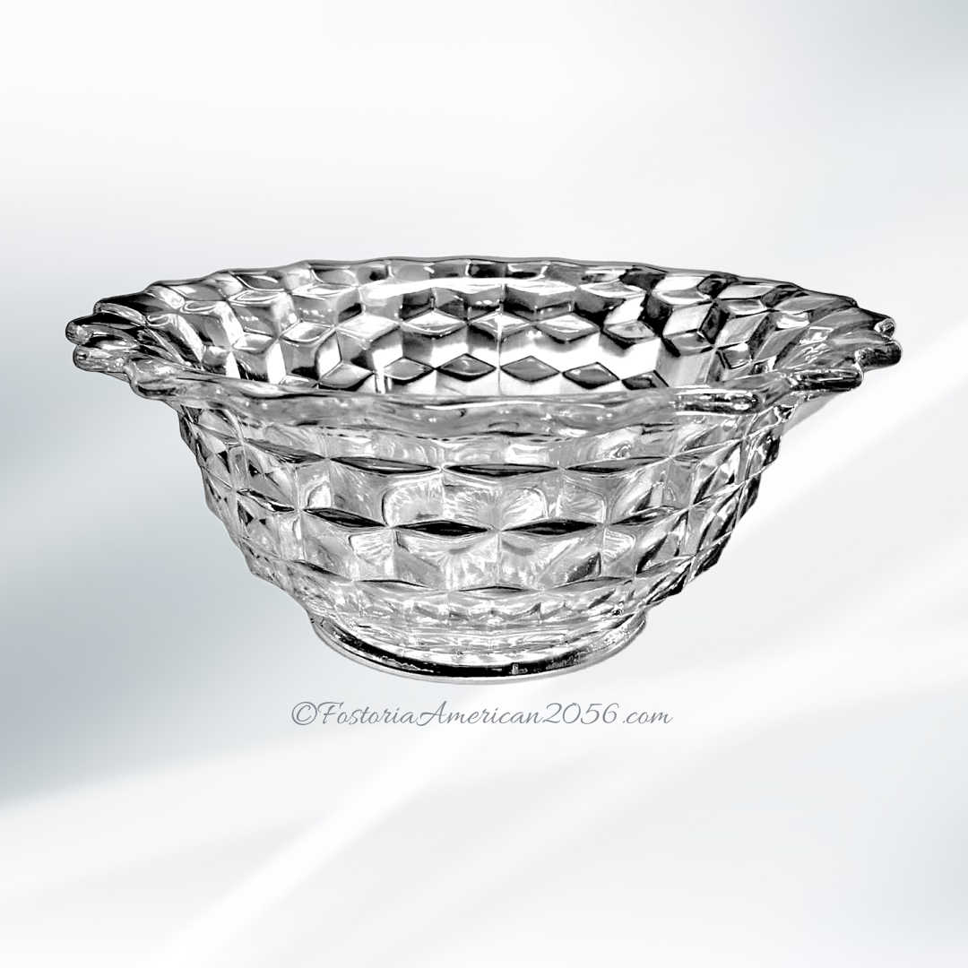 Fostoria American Round Puff Box & Cover